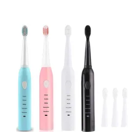 Electric Toothbrush with 4 Replacement Head Sonic Wave Rechargeable Top Quality Smart Chip Toothbrush Head Replaceable Whitening Tooth brush