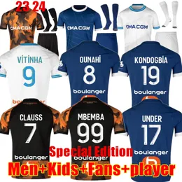 Maillot Foot Marseilles 23 24 New Soccer Proteys Cuisance Guendouzi Alexis Payet Football Dorts Men and Kids Veretout Under Olympique Vitinha Fans Player Clauss