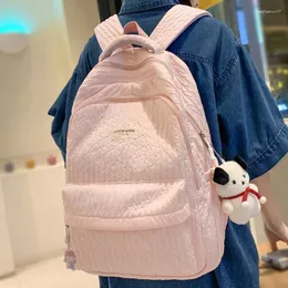 Borse da scuola Fashion Lady Cute Pink Laptop Borsa da viaggio femminile per libri Trendy Cool Donna Zaino per studenti universitari Ragazza Kawaii Nylon