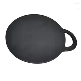 Pans 2023 26CM Single Handle Flat Cast Iron Barbecue Pan Bottom Pancake Bell Thickened Plate Thawing