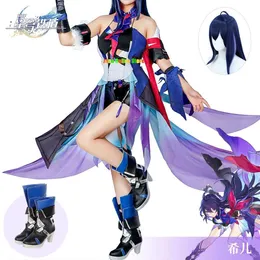 Nytt spel Honkai Start Rail Costume Full Set With Accessories Wig Outfit Uniform Dress Seele Cosplay