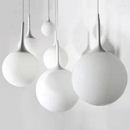 Pendant Lamps Euignis Lampe Deco Lights Moderne Gang Eetkamer Nordic Multi-head Slaapkamer Bar Glazen Bol Lamp Modern Lighting