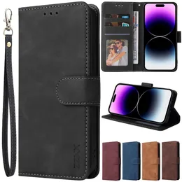Cell Phone Cases Skin friendly card holder magnetic flip for Apple iPhone 15 Pro Max 14 Plus 13 Mini 12 11 SE 2022 X XS XR 8 7 cover 231026