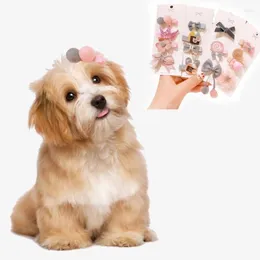 Köpek giyim evcil hayvan saç dekorasyonları prenses dantel klip kedi sevimli yay doğum günü partisi pos prop çocuk aksesuarları köpek malzemeleri
