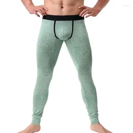 Men's Sleepwear Men's Mens Sleep Bottoms Thermal Underwear Pants Sexy Penis Pouch Leggings Trousers Fitness Tight Nightwear Long Johns