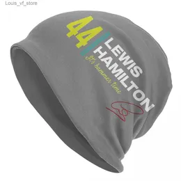 Beanie/Totenkopfkappen Lewis Hamilton 44 Motorhaube Hüte Hip Hop Outdoor Skullies Beanies Hüte Autorennen für Männer Frauen Strickmütze Frühling Dual-Use-Kappen T2301027