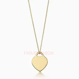 2024Silver Necklace Gold Necklace Womens Clover Jewelry Designer Pendant Halsband Rose Gold Double Heart Custom Chain Luxury Jewellers For Party Gift