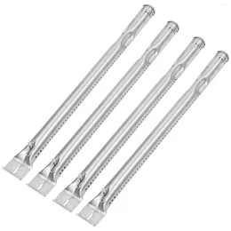 Tools Stainless Steel Grill Burner Tube 4pcs BBQ Replacement Pipe Camping Tool Spare For Household Kitchen Supplies