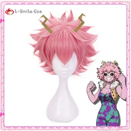 Catsuit Kostüme My Mina Ashido Pink mit Kopfbedeckung Cosplay Kostüm Boku No Hero Academia Hitzebeständiges Haar + Perückenkappe