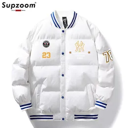 Men's Down Parkas Supzoom 2023 Arrival Parka Thick Casual Regular Quilted Male Clothes Patchwork Baseball Coat Short Winter Jacket Men 231027