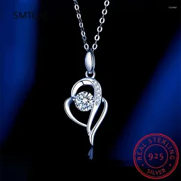 Hängen 925 Sterling Silver 0,5 Moissanite Heart Of The Ocean Necklace Niche Design High Fashion Casual Birthday Present
