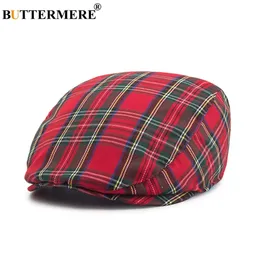 Basker Buttermere Womens Plaid Flat Caps Male Casual Cotton Vintage Berets Hats Summer Spring Classic Checkered Stylish Gatsby Cap 231027