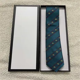 2023 Designer Ties Men Neck Fashion Mens Neckties Letter Print Handmade Business Leisure Cravat 100% Silk Luxury Top With Original Box 69856 GNEO