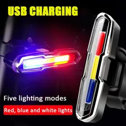 Luzes de bicicleta Luzes traseiras de bicicleta Flash de carregamento USB Luzes traseiras de bicicleta Aviso de segurança a laser LED Luzes traseiras de bicicleta super brilhantes à prova d'água 231027