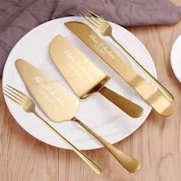 Sonstiges Partyzubehör für Veranstaltungen, 5 Stück/Set, personalisiertes Hochzeitstortenmesser-Set, Schneider, individuelles Messer, Schaufel, Pizzamesser, Spatel, Dessert, Brotmesser, Geburtstagsfeier 231026