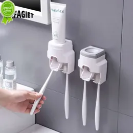 Dispenser automatico di dentifricio Set portaspazzolino Lavabo Impermeabile Montaggio a parete Spremidentifricio Accessori da bagno