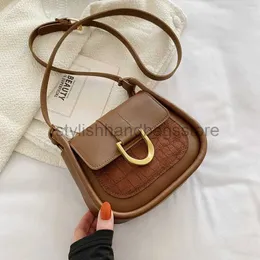 Borse a tracolla Borsa da donna semplice invernale Borsa a tracolla in pelle PU di alta qualità di design Borsa a tracolla da donna in tinta unita con sede a sellaborse elegantinegozio