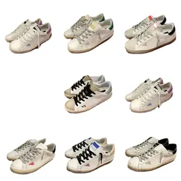 Goldenss Goosess Moda Sapatos Dourados Ganso Mulheres Super Star Tênis Masculino Casual Novo Lançamento Lantejoulas Clássico Branco Do Velho Sujo Casual Lace Up Gir