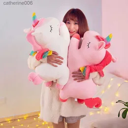 Pluszowe pluszowe zwierzęta Kawaii Horse Plush 30/40 cm miękkie nadziewane hubagable lalki zwierzęce Acompany Toys Dziewczyna urodziny Prezent 231027