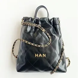 Moda feminina 22 cc mochila designer sacos de ombro corrente de luxo de alta capacidade bolsa de corpo totes saco de escola mens couro genuíno embreagem bookbag saco cosmético