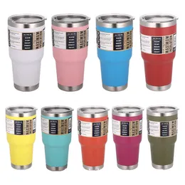 30 20 Oz Tumbler Çift Duvar Su Vaso Soğutucu Termos Kahve Kupa Şişesi Paslanmaz Çelik Şişe Vakum Termos 30oz 20oz Cup