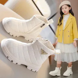 Boots Girls 'Boots Fashion Princess Boots Snow Boots Little Girls' Leather Short Boots Girls 'Winter Shoes Girls' Zapatos Ni A 231027