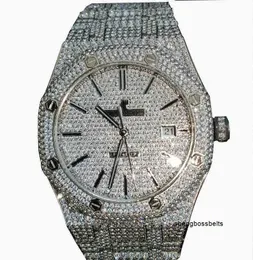 Bust Down Watch VVS Moissanite Diamond Iced Out Luxury Bästa Swiss Clone Automatisk rörelse Mekanisk armbandsur edx2