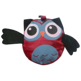 Cartoon Owl Einkaufstasche Klapptasche wiederverwendbar 190T/210D Polyester Großer klappbarer Einkaufstasche