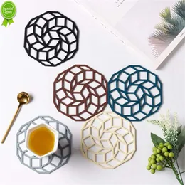 Soft Rubber Insulation Pad Anti-slip Tea Cup Mat Anti-scald Bowl Plate Pot Pad Easy To Clean Kitchen Meal Mat Desktop Decoration