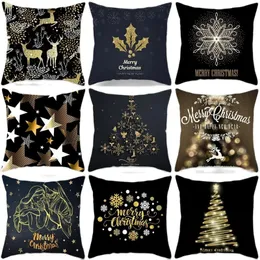 Decorazioni natalizie 45 cm Nero Merry Sofas Federa per cuscino per decorazioni per la casa Anno 2023 Decorazione Natale Navidad Ornamenti regalo 231027