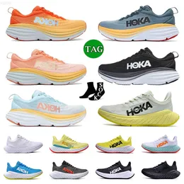 6Hoka Hokas Shoes Bondi 8 Clifton 8S One Mens 여성 디자이너 트레이너 탄소 x 2 트리플 S 블랙 화이트 클리프 턴 본디 7 그림자 앰버 조깅 스니커즈