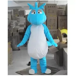 2024 Halloween Blue Dinosaur Mascot Costume Suit Party Dress Christmas Carnival Party Fancy Costumes Adult Outfit