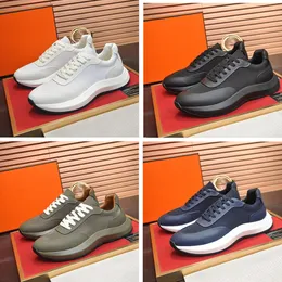 Scarpe da ginnastica da uomo di design di alta qualità Pelle Classici di Parigi Tessuto in nylon con suola spessa scarpe sportive casual Base con cuscino nero bianco grigio traspirante Outdoor 45