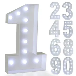 Decorazione per feste 91,5 cm Luce bianca Gigante Numero 0-9 Cornice Scatola Palloncino Riempimento Matrimonio Natale 2023 Compleanno Decorazioni natalizie