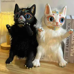 Gefüllte Plüschtiere 2022 Neue Bastet Beste Fantasy-Kreatur Tierpuppe Plüschpuppe Orientalischer Gott Katze Ägyptischer Pharao Katze Weiche Stoffpuppe Spielzeug GeschenkL231027