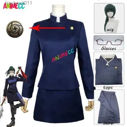 Anime Costumes Anime Jujutsu Kaisen Cosplay Come Maki Zenin Perg Top Squirt Zen w Maki Halloween Party Minom Buty Men Men Buty L231027