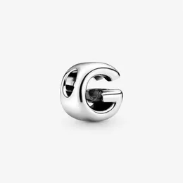 100% 925 Sterling Silver Letter G Alphabet Charms Fit Original European Charm Armband Women Wedding Jewelry Accessories303T