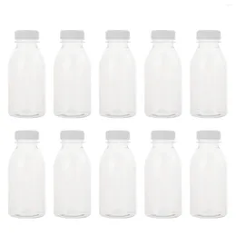 Garrafas de água 10 pcs suco de leite garrafa de plástico transparente de bebida prática de bebida durável