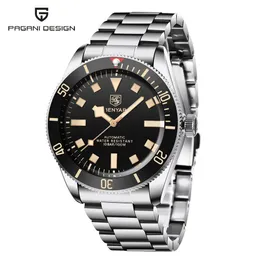 Wristwatches BENYAR Mens Watches Mechanical Automatic BB58 Sport Watch For Men Stainless Steel Waterproof Business Luminous Clock 231027
