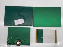 Watch Boxes Edition Green Custom Made Rollie NFC 보증 카드 방지 크라운 및 형광 레이블 선물 연속 태그 No Box