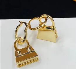 مسمار Hoop Huggie الأنيقة Lady Metal Bag Comring Gold Big Hoop Earrings Designers الأذن