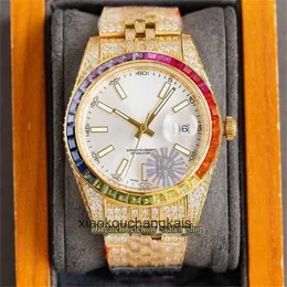 Luksusowy zegarek Eternity Watchry Watches RFF Najnowsze produkty 41 mm 126334 126233 126333 Rainbow Diamonds Rame Silver Dial 3135 Automatyczne mrożone męskie zegarek 904L