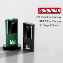 20000mah Power Bank 66W PD20W Ricarica rapida Powerbank Batteria esterna portatile per iPhone 14 13 12 Xiaomi Huawei Poverbank