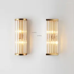 Lampada da parete moderna camera da letto a LED decorazione per interni luce di cristallo ristorante negozio di abbigliamento applique apparecchi di illuminazione