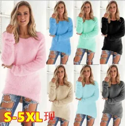 Suéteres femininos super macios e confortáveis auto-cultivo cor sólida gola redonda pulôver suéter feminino moda sexy top senhoras hipster roupas 231027
