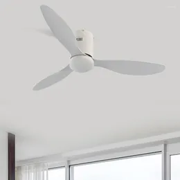 Ventilador de teto moderno com lâmpada LED de piso baixo 42/52 polegadas Controle remoto simples com luzes DC Home Ceil 220V 110V