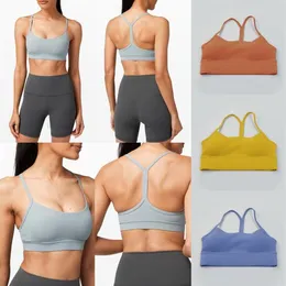 Y Yoga Bras Womens Sports Bielizna dwustronna szlifowanie ciasne, cienkie paski seksowne zbiorniki Piękne kamizelki z tyłu zużycie stanika und242b