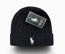 Ny Beanie Designer Beanie Luxury Polo Beanie Hat Temperament Mortile Beanie Sticked Hat Warm Letter Polo Design Hat 22 Färger L-2