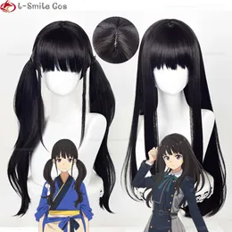 Catsuit Costumes Anime Lycoris Recoil Inoue Takina Cosplay Woman Long Black Heat Resistant Synthetic Hair Halloween Party Wigs + Wig Cap