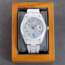 Diamond Ap Full Herrenuhr, automatische mechanische Uhren, 40 mm, mit diamantbesetztem Stahl-Damenmode-Armbanduhrarmband, wasserdicht, Montre De Luxe